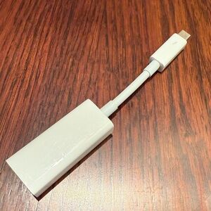 Apple OEM A1433 Thunderbolt to Gigabit Ethernet Adapter Cable White